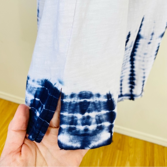 UMGEE tie dye fringe accent 3/4 sleeve top size large - Picture 5 of 11
